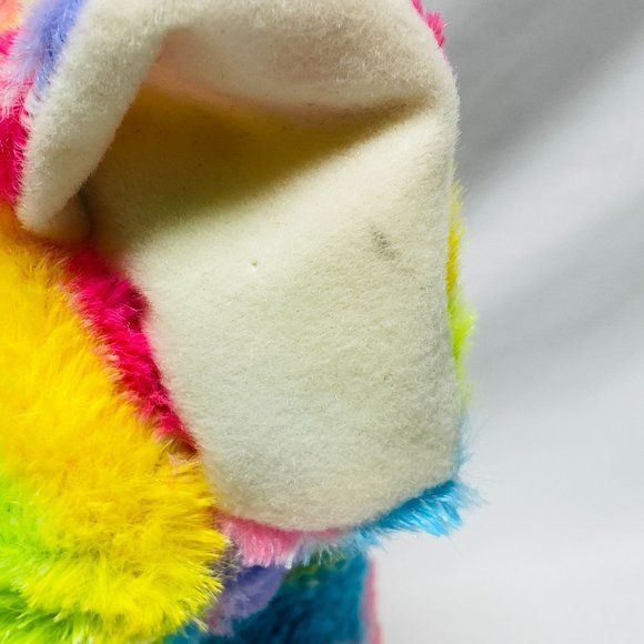 Elephant Soft Cuddly Plush Toy in Rainbow Colors by World Plush - Picture 6 of 8